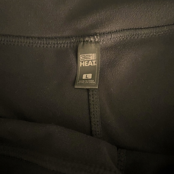 32° heat black fleece sweatpants - Picture 4 of 6